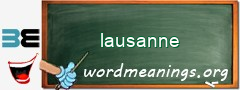 WordMeaning blackboard for lausanne